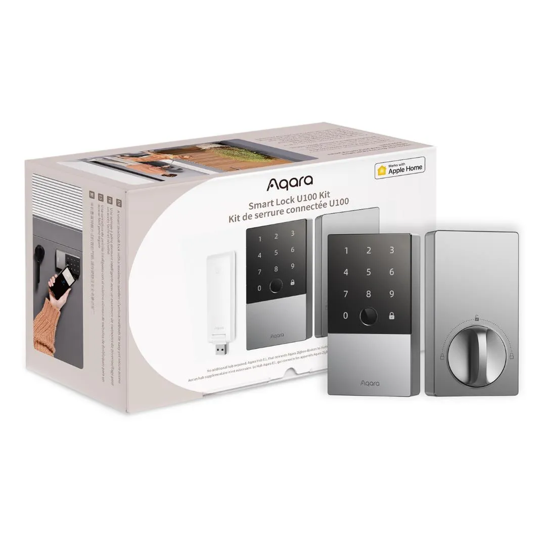 Aqara Smart Door Lock U100 with E1 Hub Kit (Silver)
