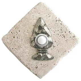 Arrowhead Accent with Doorbell Button on Stone