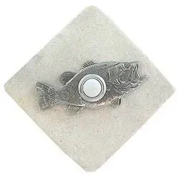 Bass Stone Doorbell Pewter Finish
