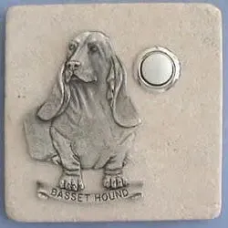 Basset Hound Dog Breed Stone Doorbell