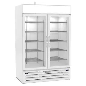 Beverage-Air MMRR49HC-1-A-WW-WINE MarketMax 52" Glass Door Dual Temperature Wine Refrigerator with White Interior White