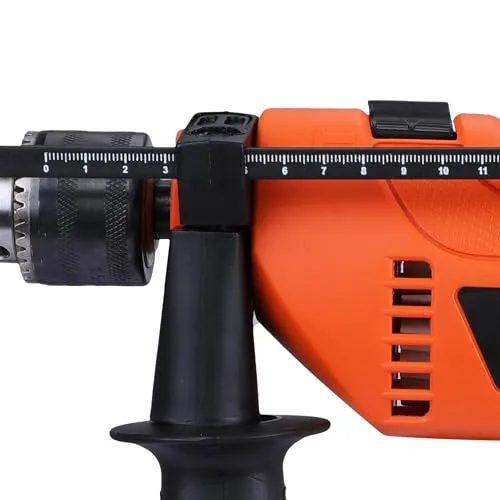 BLACK DECKER HD555KMPR 550W 13mm Corded Hammer Drill Machine and Hand Tools Kit for Home & DIY Use (100-piece Accessories Kitbox) For Masonry, Brick & Wood, 1 Year Warranty, ORANGE & BLACK