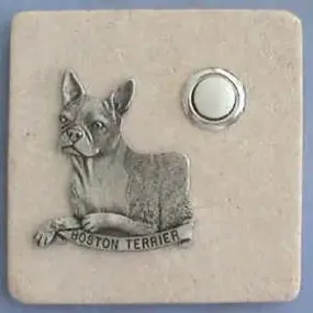 Boston Terrier Dog Stone Doorbell