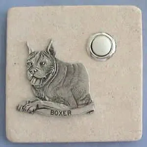 Boxer Dog Breed Stone Doorbell