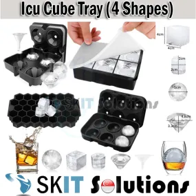 BPA FREE Premium Ice Ball Maker Whiskey Silicone Ice Cube Tray Mold Mould Lid Sphere Square Round Diamond Honeycomb