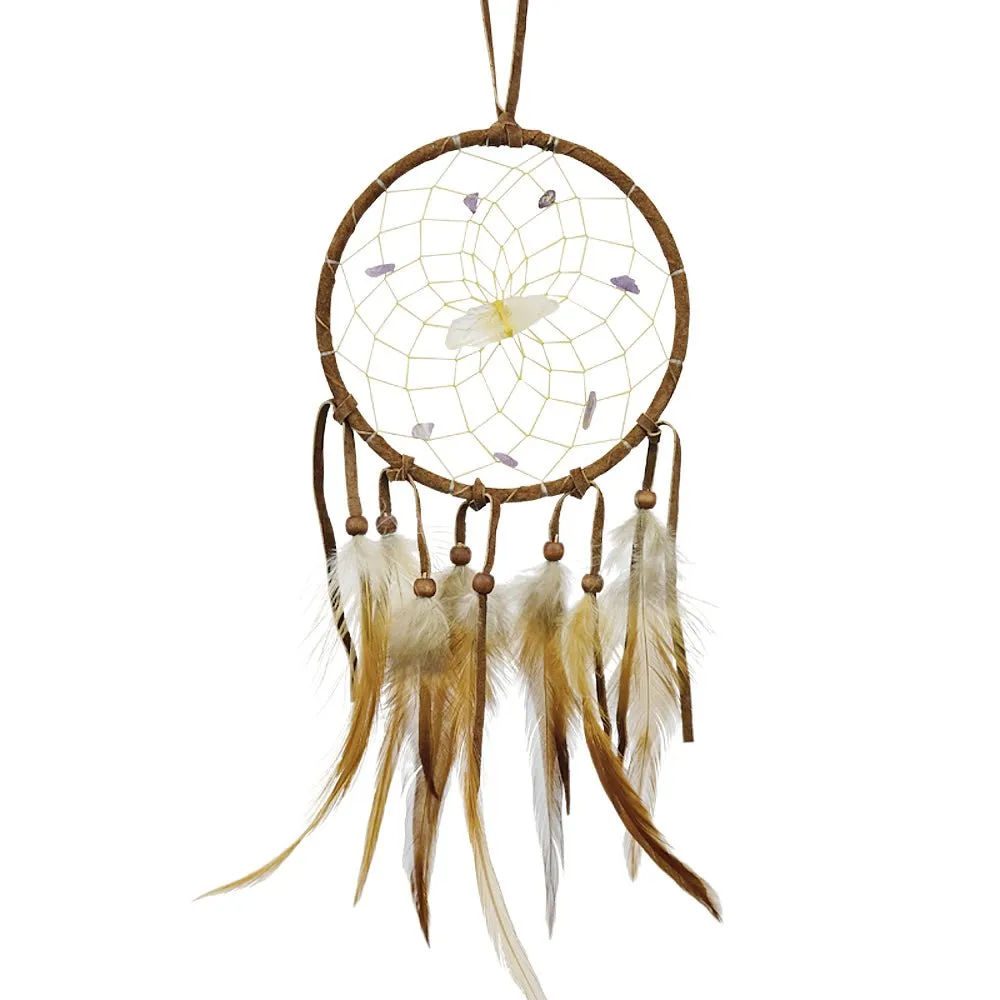 Brown Gemstone Vision Seeker Dreamcatcher 4"