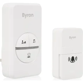 Byron DBY-23442BS Wireless Doorbell Set - Kinetic Energy - White