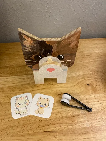 Cat Glasses Holder, wooden eyeglasses stand, Cat eyeglasses stand
