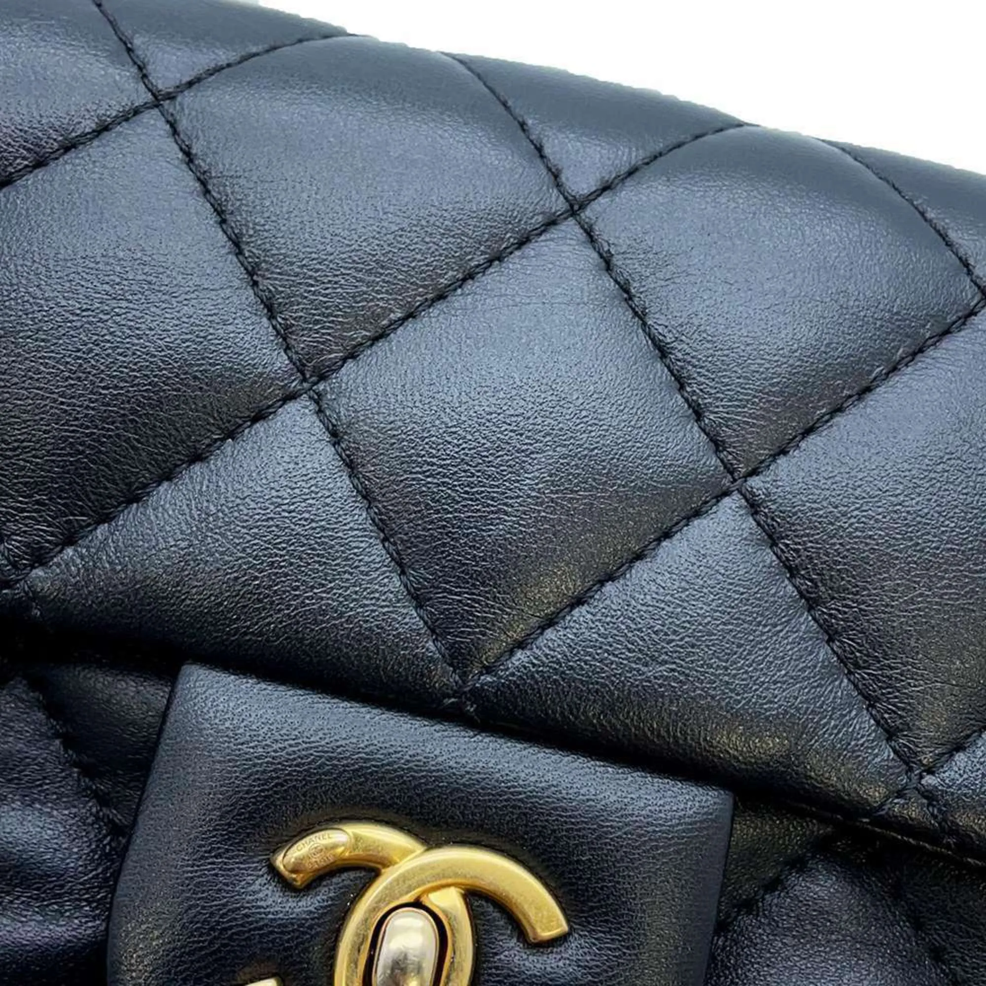Chanel Chain Shoulder Bag Matelasse Coco Mark AS3456 CHANEL Heart Black