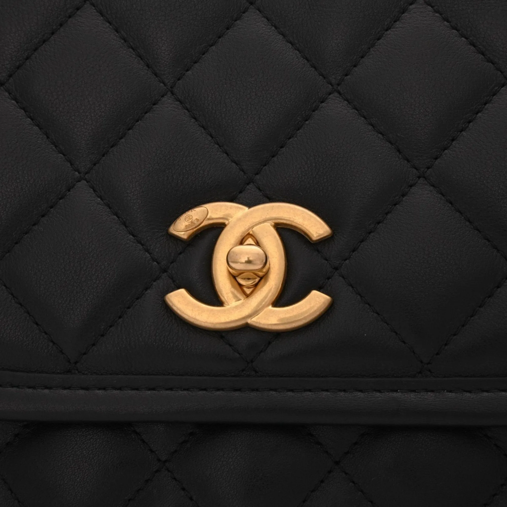 CHANEL Chanel Chain Shoulder Black AS2431 Women's Lambskin Bag