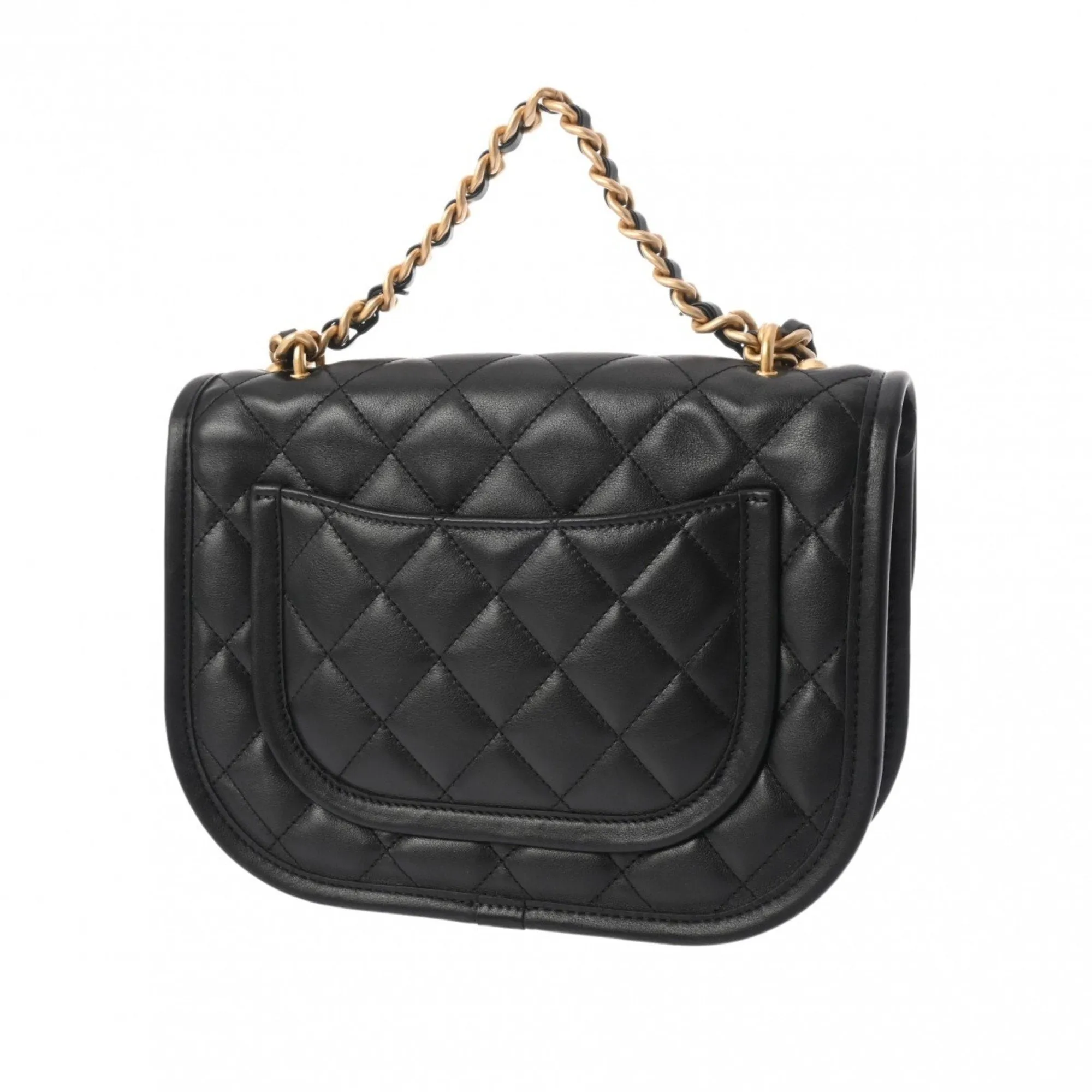 CHANEL Chanel Chain Shoulder Black AS2431 Women's Lambskin Bag