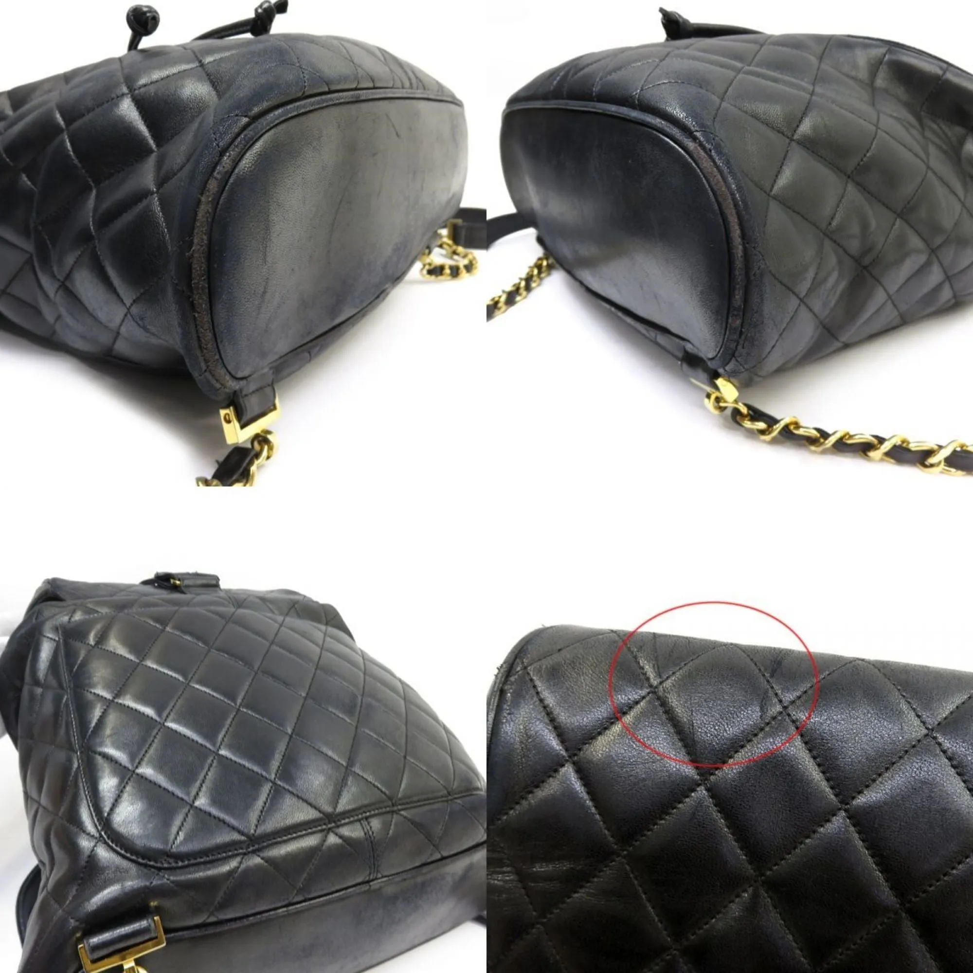 CHANEL Chanel Matelasse Circle Coco Mark Backpack