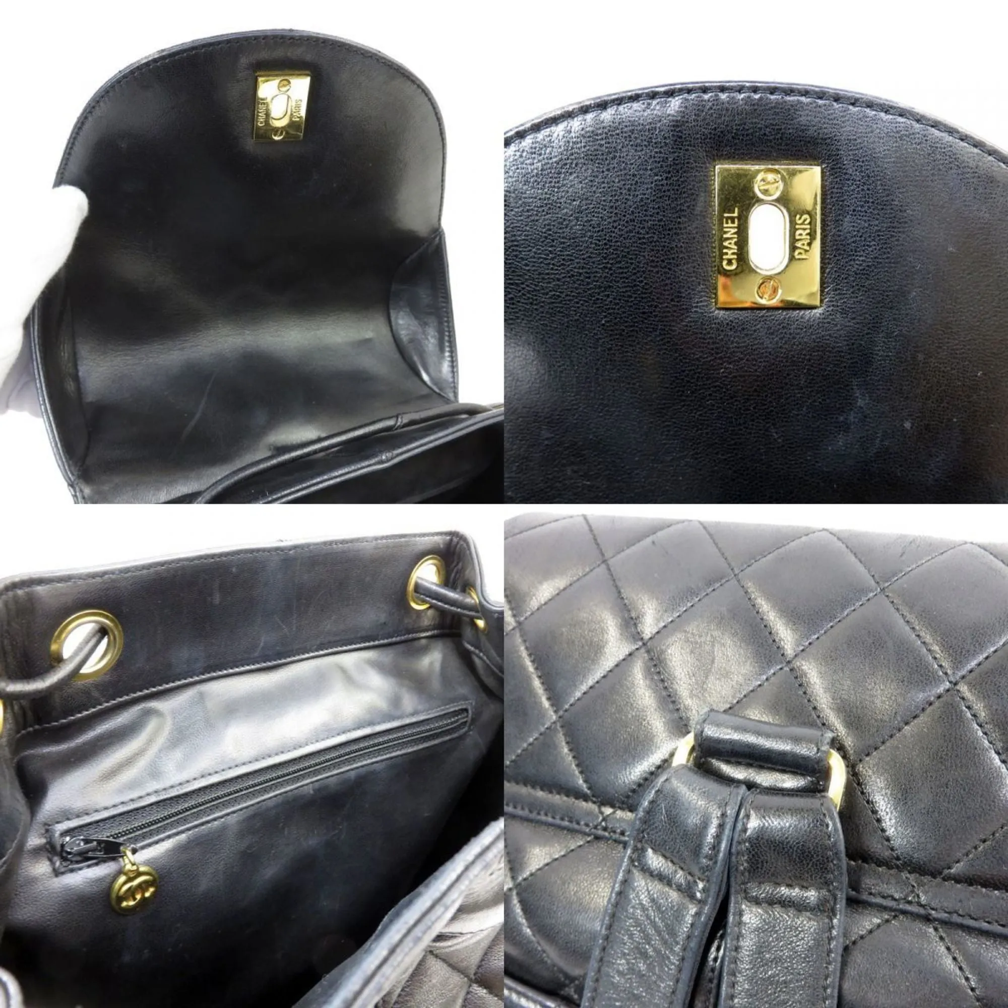 CHANEL Chanel Matelasse Circle Coco Mark Backpack