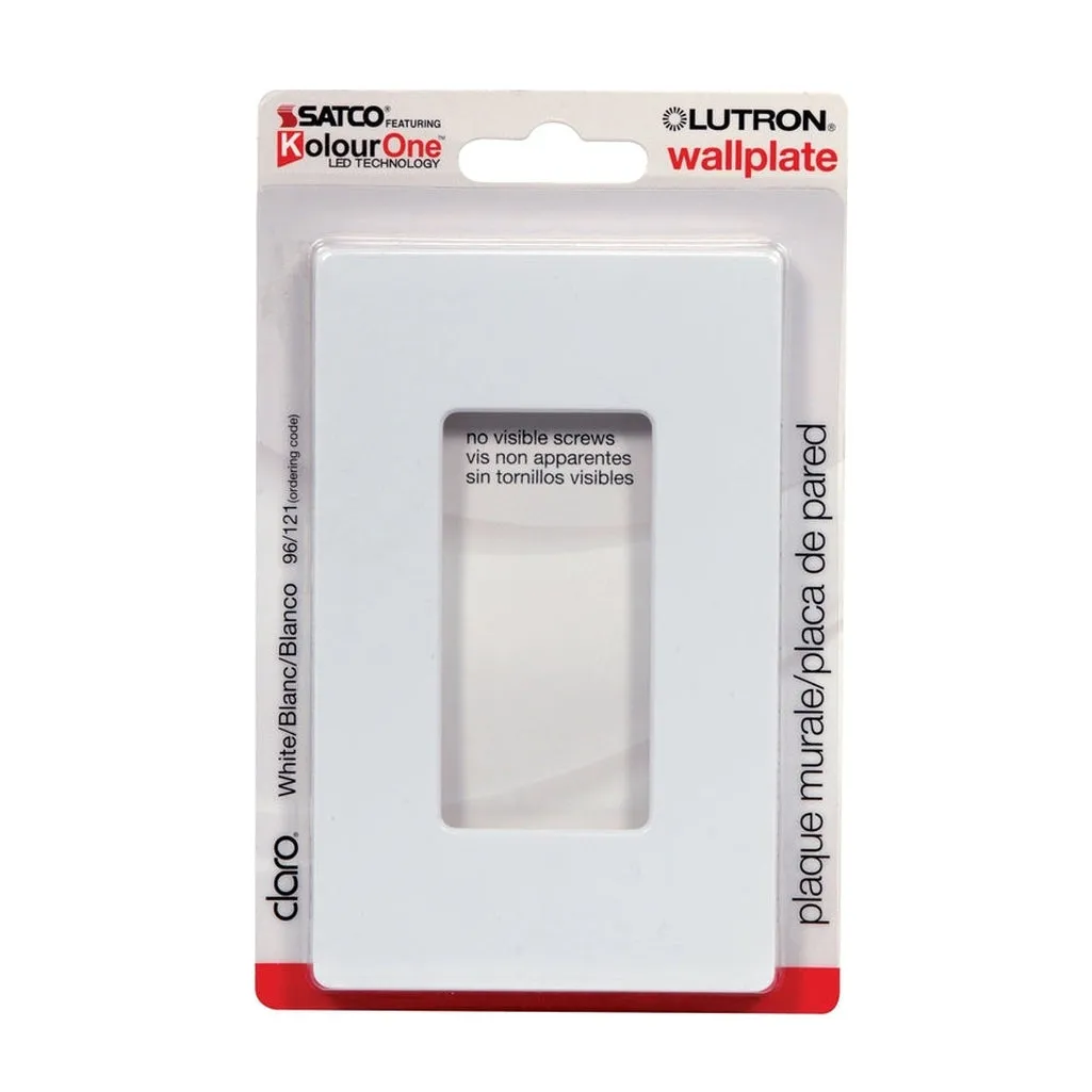 CLARO SINGLE GANG WALLPLATE WH