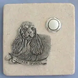 Cocker Spaniel Dog Stone Doorbell