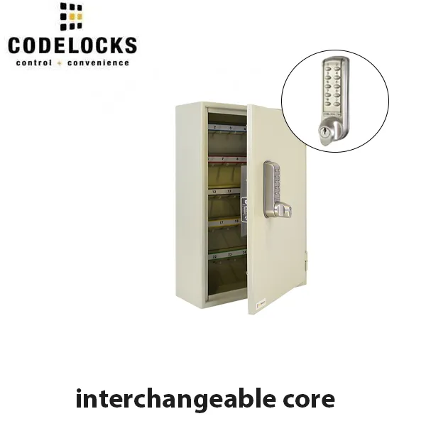 CodeLocks - Key Secure Extra Security Key Cabinet w/ CL2255 - Medium Duty - Electronic Lock - Tubular Mortise Latch - Key Override - Optional Lock Prep - Optional Size