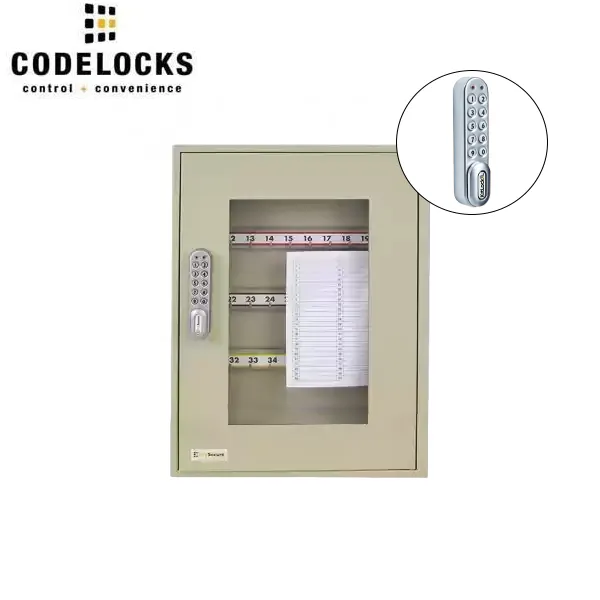 CodeLocks - Key Secure View Hook Key Cabinet w/ KL1000 - Keyless Access - Private & Public Function - Master & User - Optional Cabinet Size