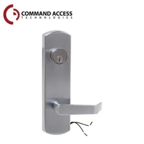 Command Access - ET25 - Electrified Exit Trim - Fail Secure - 12/24V - 5' Bridge Rectifier - Satin Chrome