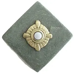 Compass Stone Doorbell in Pewter, Brass, ORB or Bronze