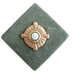 Compass Stone Doorbell in Pewter, Brass, ORB or Bronze
