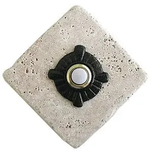 Compass Stone Doorbell in Pewter, Brass, ORB or Bronze