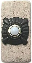 Compass Stone Doorbell in Pewter, Brass, ORB or Bronze