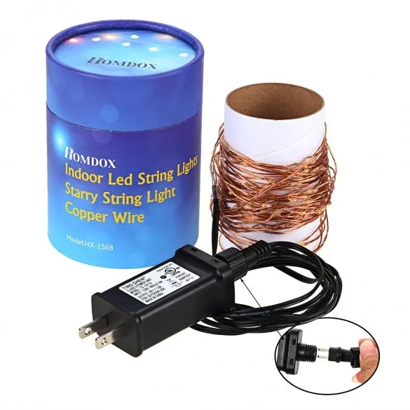 Coocheer 10M Waterproof Copper Wire Warm White LED Starry 100 LEDs String Lights For Christmas Wedding And Party