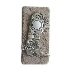 Cowboy Boot Stone Doorbell