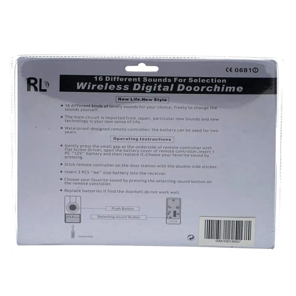CRONY RL- 2R3920 Wireless Digital Doorchime Door Bell
