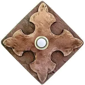 Cross Stone Doorbell in Pewter, Brass, ORB or Bronze