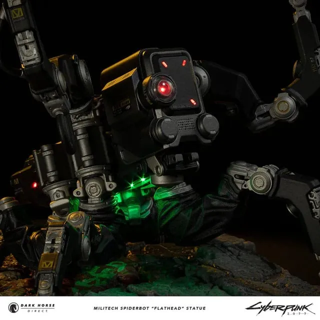 Dark Horse Comics Cyberpunk 2077 Militech Spiderbot "Flathead" Statue