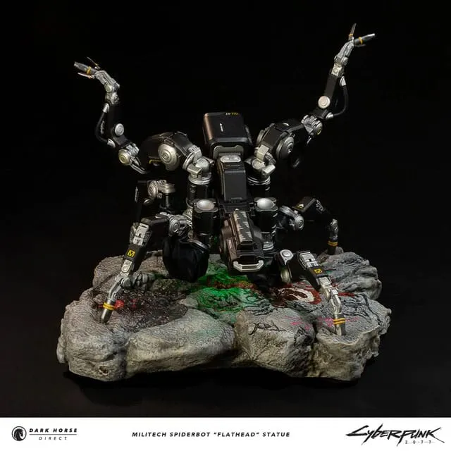 Dark Horse Comics Cyberpunk 2077 Militech Spiderbot "Flathead" Statue
