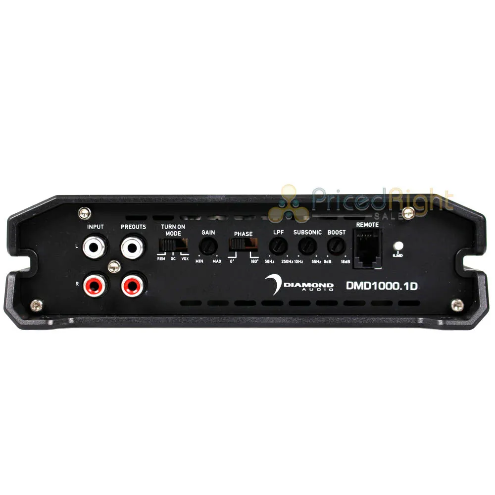 Diamond Audio 1 Ch Monoblock Amplifier 1000W x 1 @ 2 Ohm DMD Series DMD1000.1D