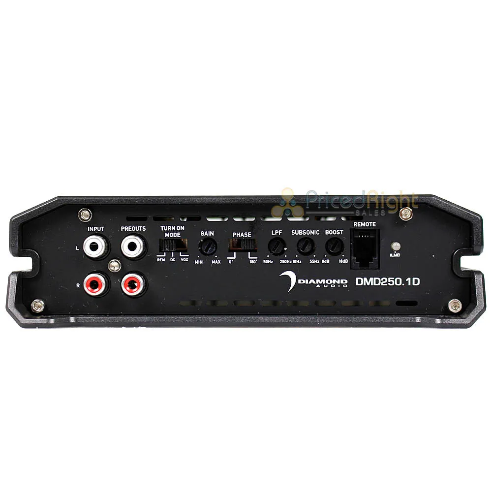 Diamond Audio 1 Ch Monoblock Amplifier 250W x 1 @ 2 Ohm DMD Series DMD250.1D