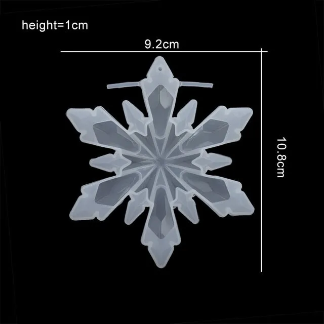 DIY Multi-Style Snowflake With Hole Silicone Molds