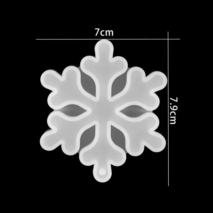 DIY Multi-Style Snowflake With Hole Silicone Molds