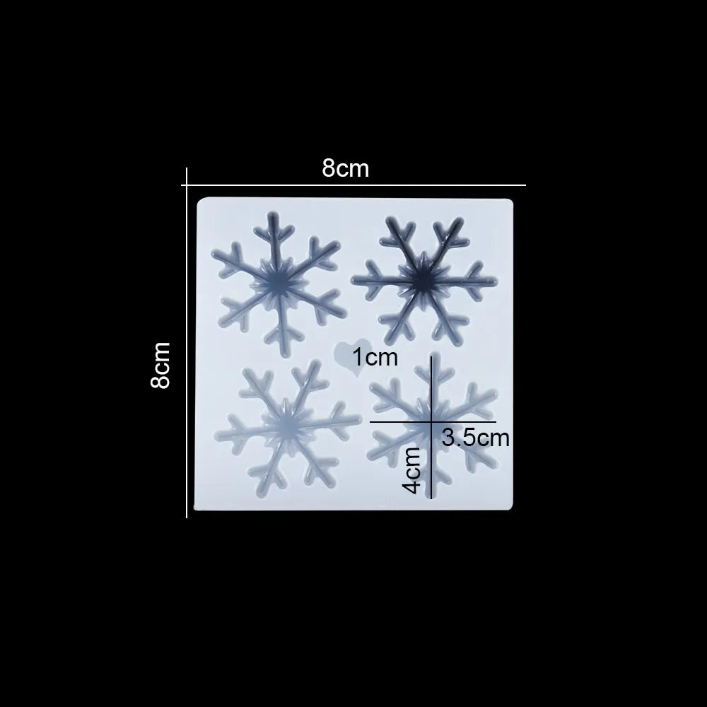 DIY Multi-Style Snowflake With Hole Silicone Molds