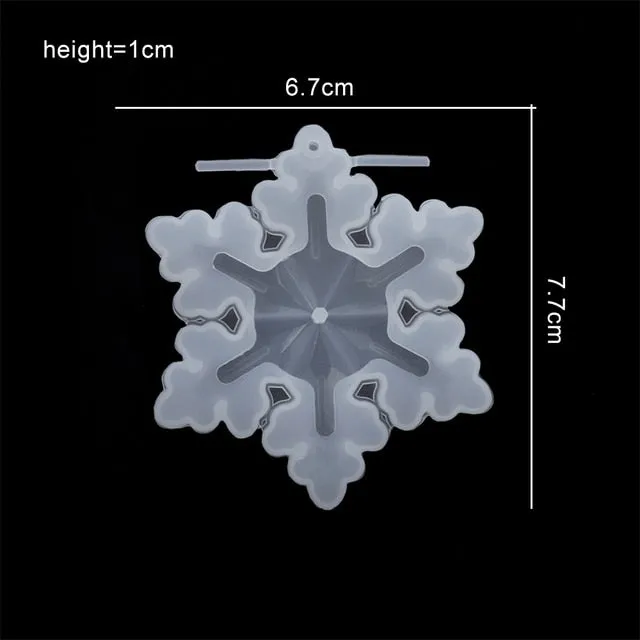 DIY Multi-Style Snowflake With Hole Silicone Molds