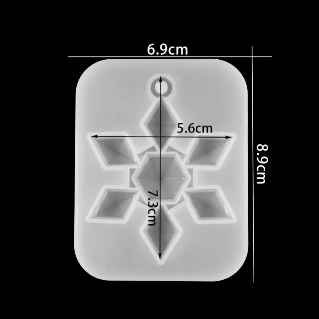 DIY Multi-Style Snowflake With Hole Silicone Molds