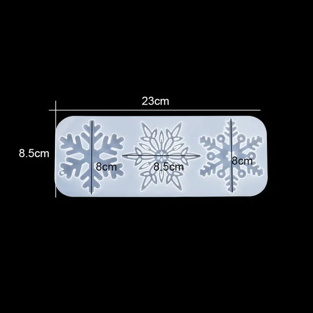 DIY Multi-Style Snowflake With Hole Silicone Molds