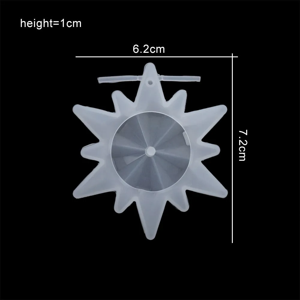 DIY Multi-Style Snowflake With Hole Silicone Molds