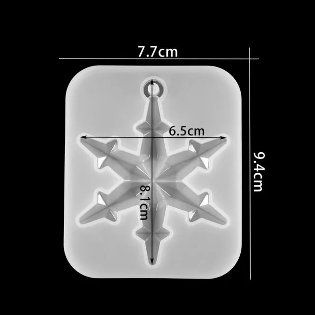 DIY Multi-Style Snowflake With Hole Silicone Molds