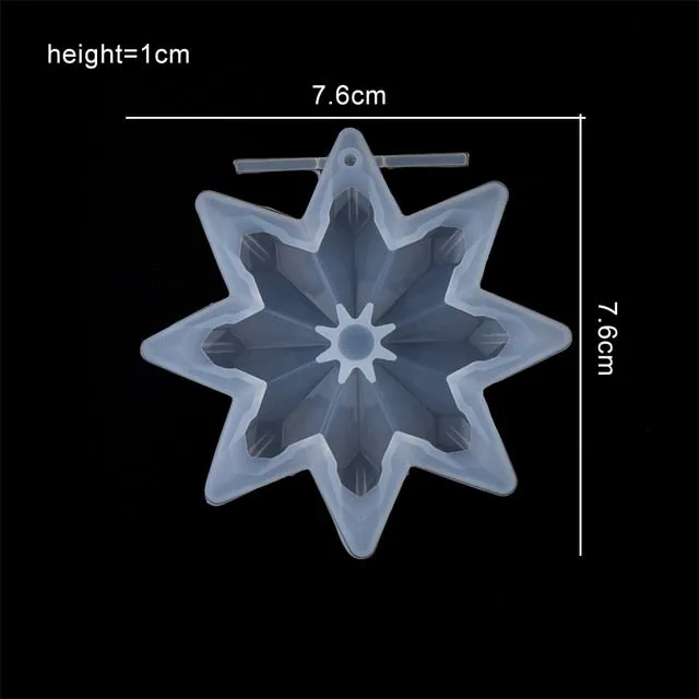 DIY Multi-Style Snowflake With Hole Silicone Molds