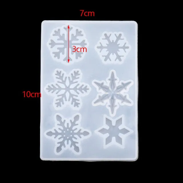 DIY Multi-Style Snowflake With Hole Silicone Molds