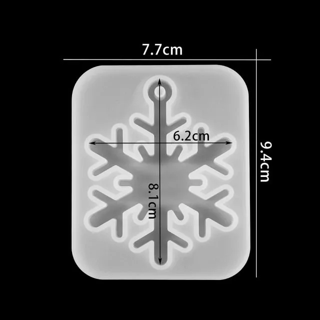 DIY Multi-Style Snowflake With Hole Silicone Molds
