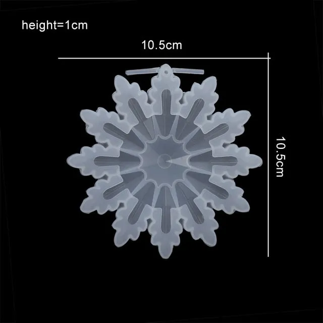 DIY Multi-Style Snowflake With Hole Silicone Molds