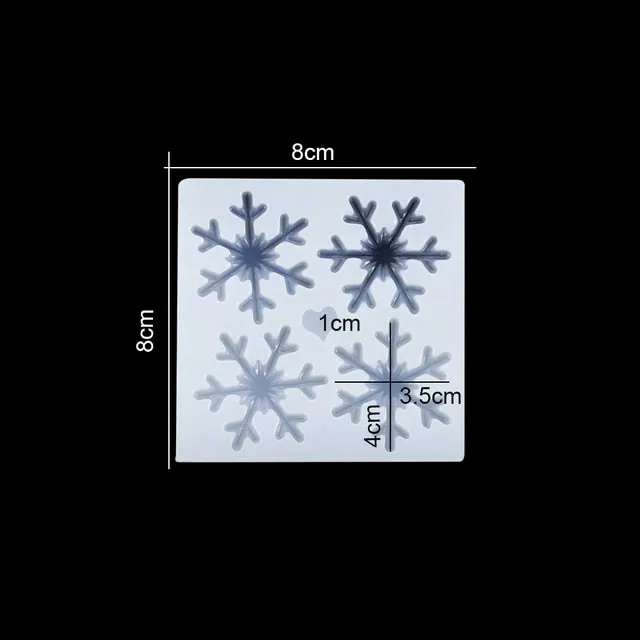 DIY Multi-Style Snowflake With Hole Silicone Molds