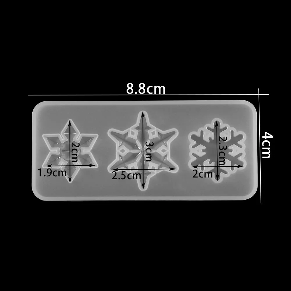 DIY Multi-Style Snowflake With Hole Silicone Molds