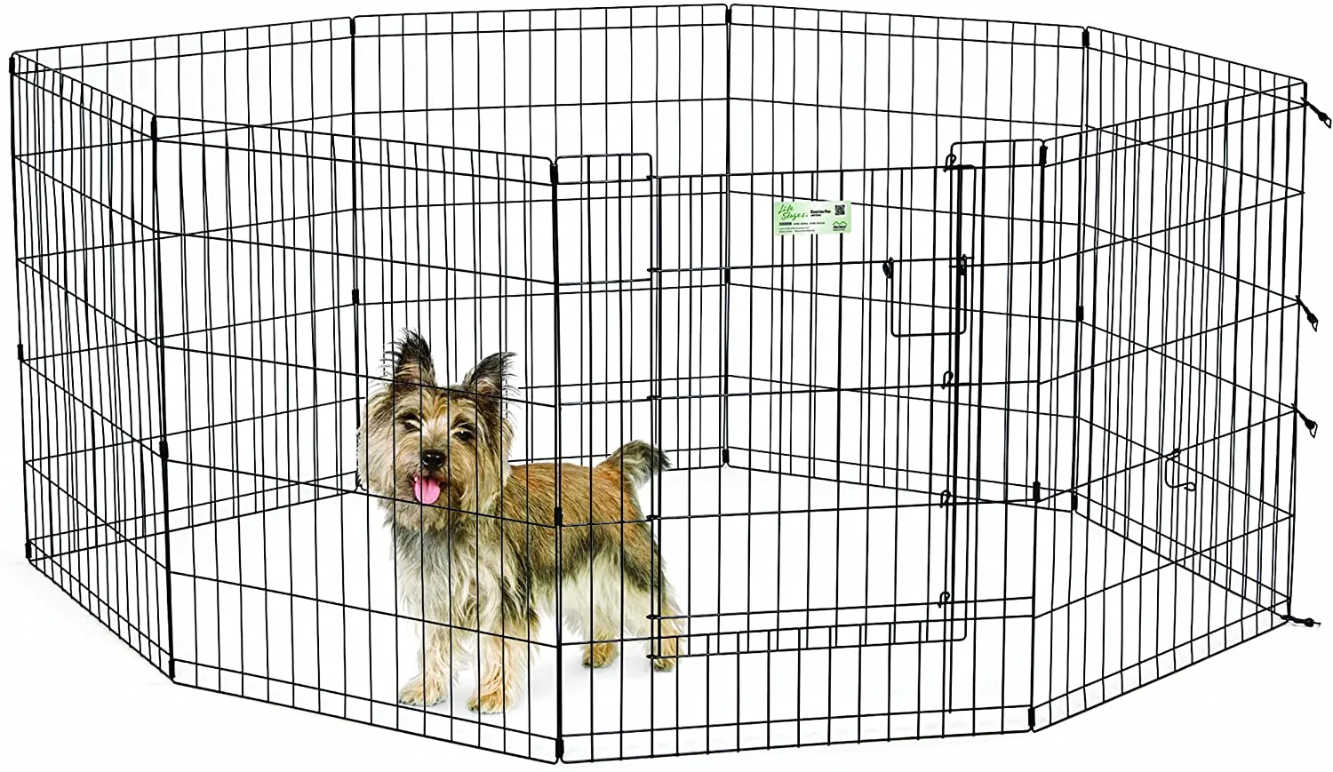 Dog Exercise Play Pen with Door - 8 Panels - Life Stages