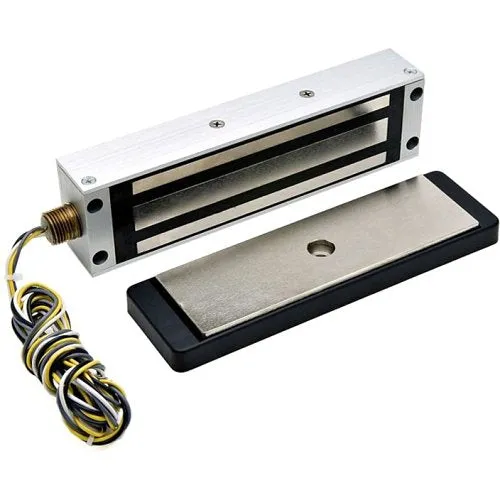 DynaLock 2013-US28-GLB 2013 Series 1200 LB Holding Force Single Electromagnetic Gate Lock with Gate Lock Bracket, Satin Aluminum
